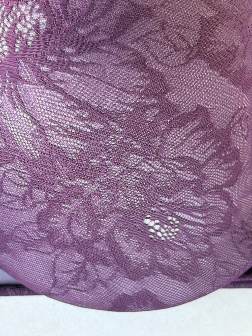 Cacique 38DDD Purple Lace Bra Underwire Lightly Lined 38F - Picture 4 of 8